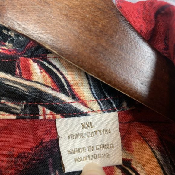 Joe Marlin 1950 Vintage Car Short Sleeve Red Button Hawaiian Shirt Chevy XXL 2XL - Picture 4 of 5